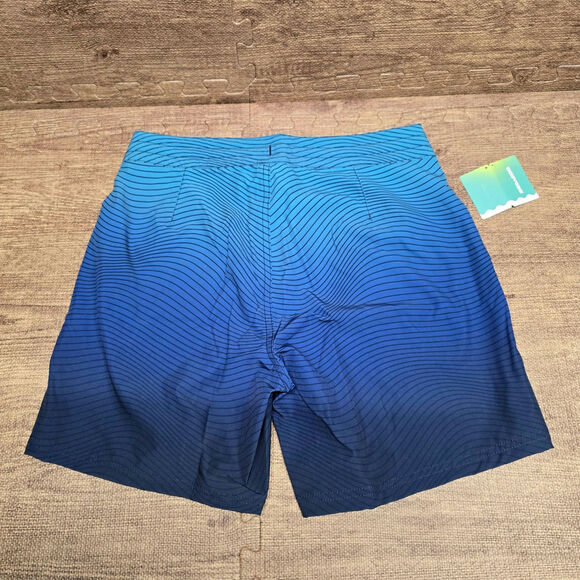 Sea-Doo Royal Blue Fade Striped Women's 6" Board Short Size Small NWT - Picture 2 of 14